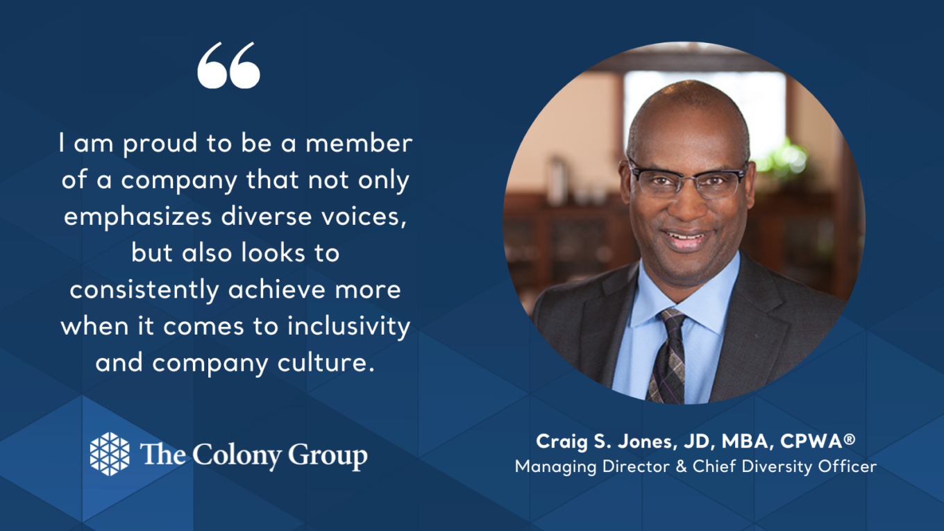 THE COLONY GROUP APPOINTS CRAIG S. JONES AS CHIEF DIVERSITY OFFICER ...