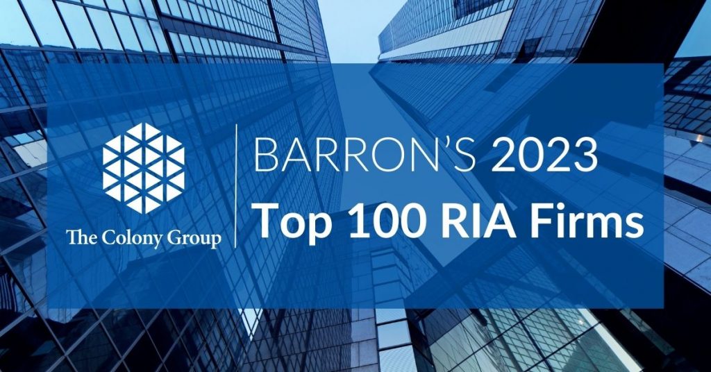 The Colony Group Ranked on Barron’s 2023 List of Top 100 RIA Firms